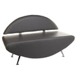 Gray Carini Waiting Sofa BD-6710 by Beauty System, showcasing a modern upholstered seating with sleek design and plush cushioning.