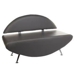 Gray Carini Waiting Sofa BD-6710 by Beauty System, showcasing a modern upholstered seating with sleek design and plush cushioning.
