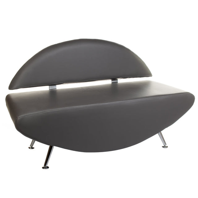 Gray Carini Waiting Sofa BD-6710 by Beauty System, showcasing a modern upholstered seating with sleek design and plush cushioning.