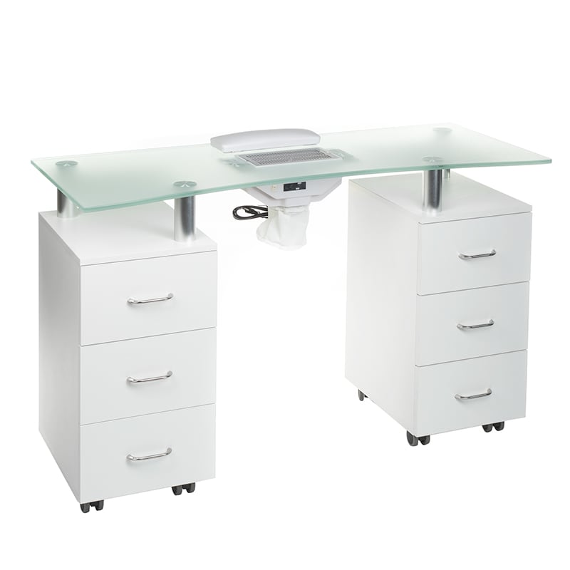 Manicure Table + hood BD-3425-1+P WHITE - BVShop