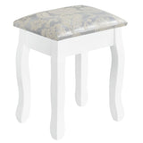 White LENA Vanity with 3 drawers mirror + stool - BVShop