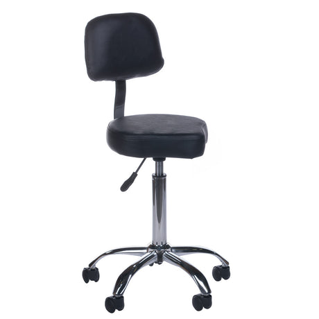 Cosmetic Stool with Backrest BH-7268 Black - BVShop