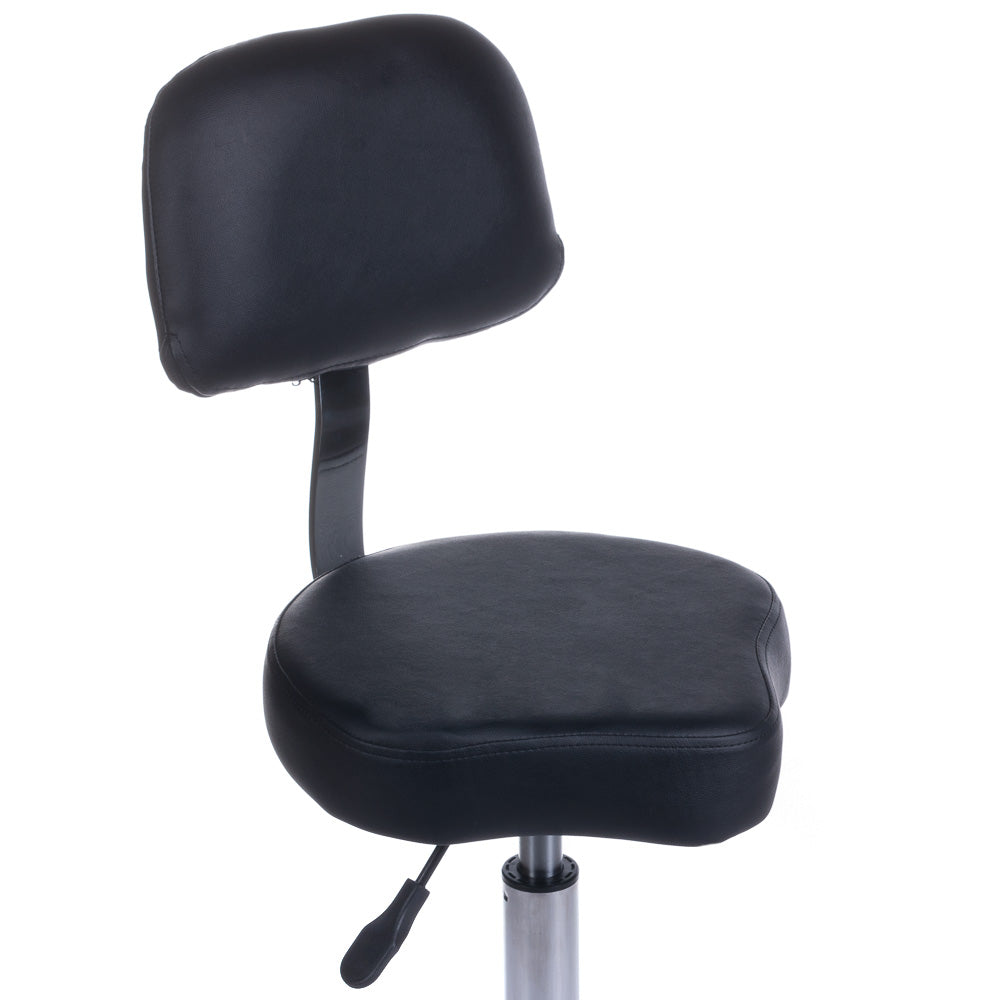 Cosmetic Stool with Backrest BH-7268 Black - BVShop