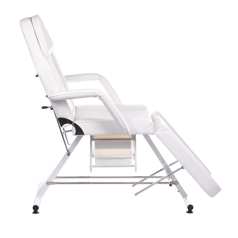 Cosmetology armchair with troughs BW-263 white - BVShop