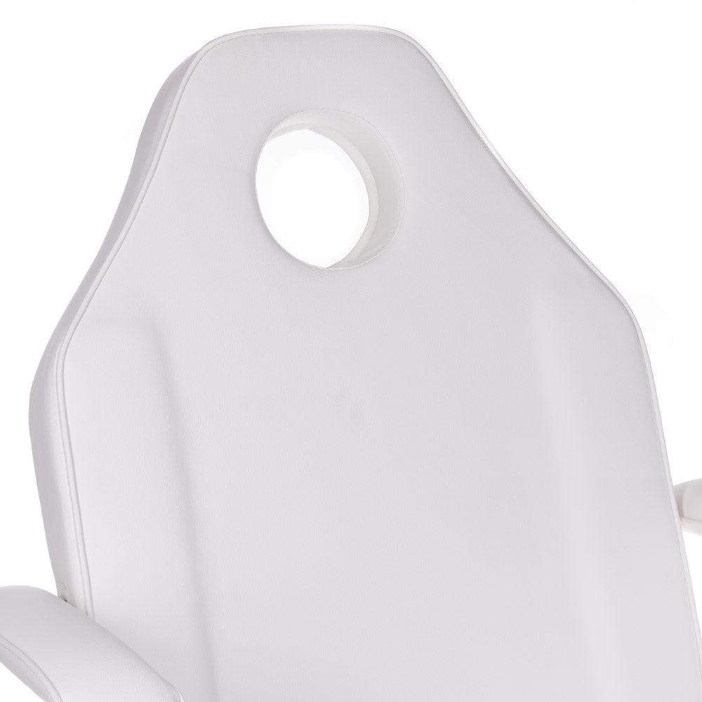 White cosmetic chair with built-in troughs from Beauty System BW-262A, featuring a comfortable seat and professional salon design.