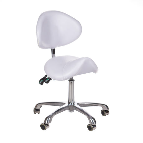 Cosmetic stool with backrest BY-3004 white - BVShop