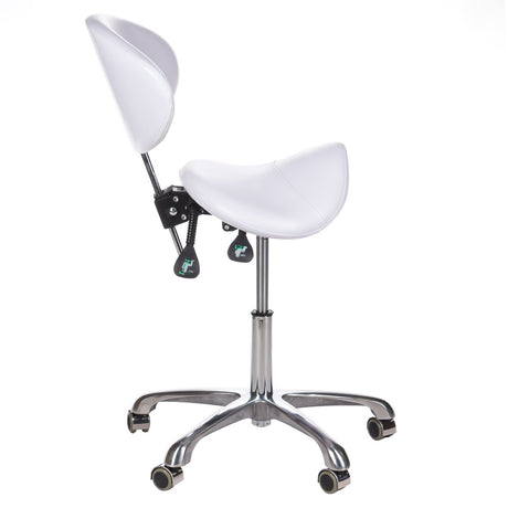 Cosmetic stool with backrest BY-3004 white - BVShop