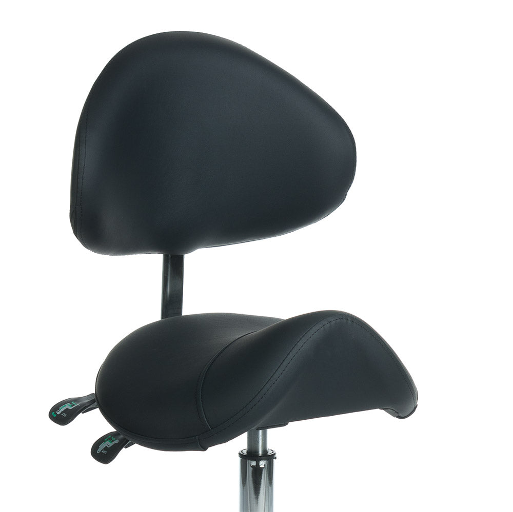 Cosmetic Stool with Backrest BY-3004 black - BVShop