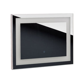 LED-lit Mirror NEW YORK 50x70cm by Beauty System showing illuminated rectangular mirror with LED lighting and sleek frame.