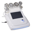 Beige liposuction massage device with photon and RF technology from Beauty System, showing controls and treatment head.