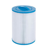 Beauty System short filter for jacuzzi, showing the compact replacement filter with mesh and plastic frame for spa filtration.