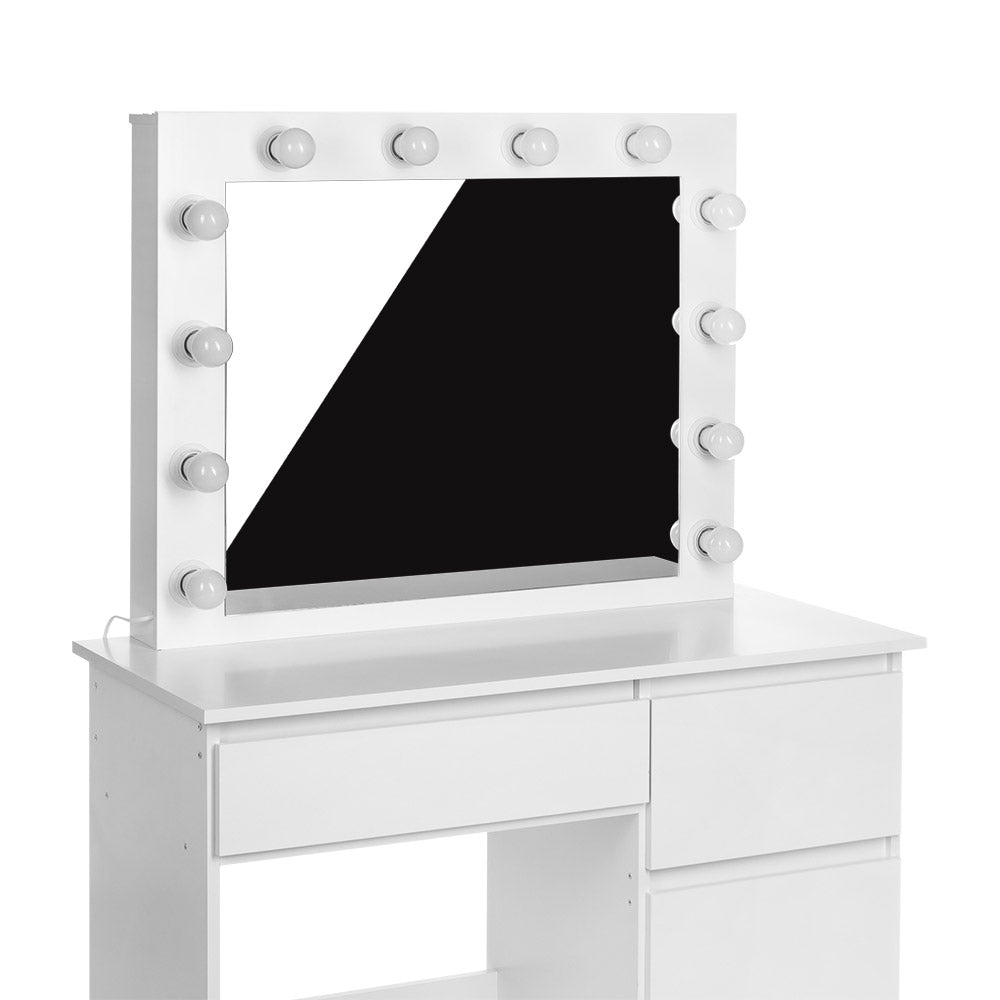 White EVA Dressing Table with LED Illuminated Mirror - BVShop