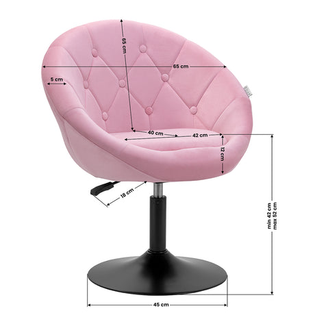 4Rico swivel chair QS-BL12G pink - BVShop