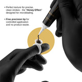 PhiBrows SUPER formula — Honey Effect texture and precision tip demonstration with Brown 1