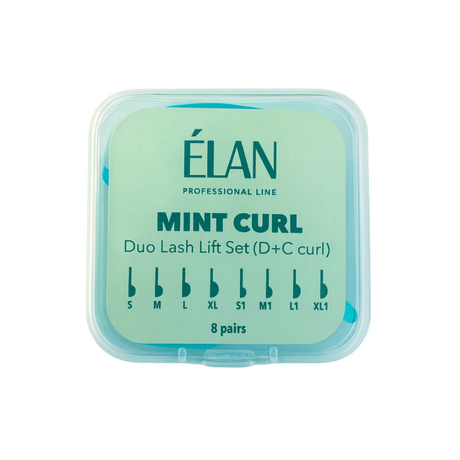 ÉLAN Lash Lift Silicone Pad Set MINT CURL D/C (8 Pairs) — 1