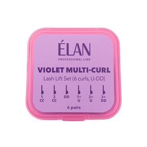 ÉLAN Lash Lift Silicone Pad Set VIOLET MULTI-CURL U–DD (6 Pairs) — 1