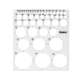 Clear Saferly Areola and Nipple Reconstruction Template displaying a medical template for nipple reconstruction procedures.