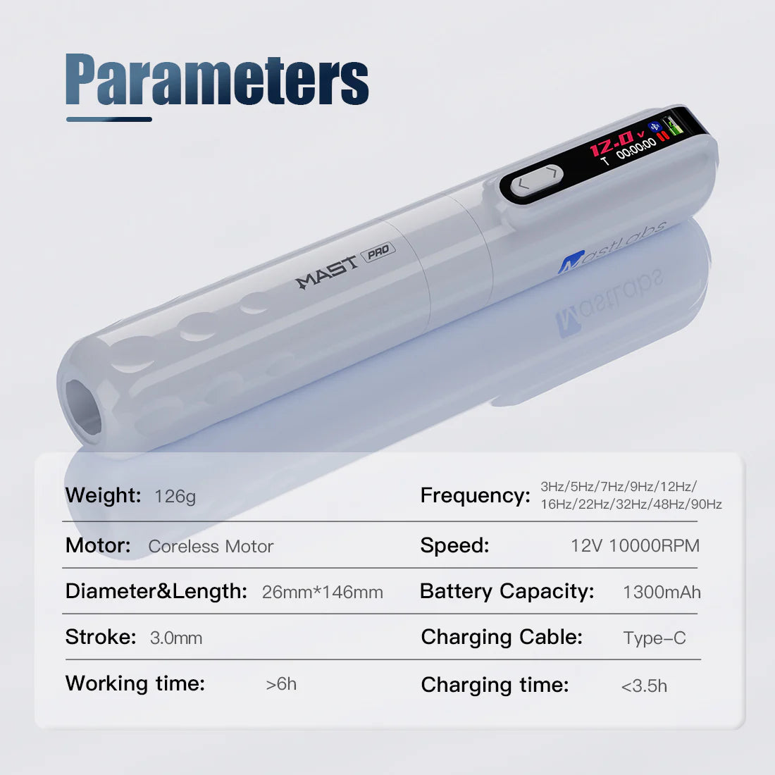 MAST Tour Y22 Pro Wireless Tattoo Pen Machine Wireless Bluetooth Verison - BVShop