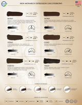 Skin Monarch Expression Line professional eyebrow pigment colour palette