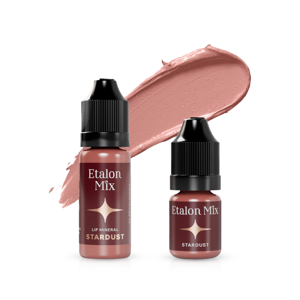 Etalon Mix Stardust lip pigment in 5ml or 10ml bottle, showcasing the shimmering, cosmic-inspired color for lip cosmetic applications.