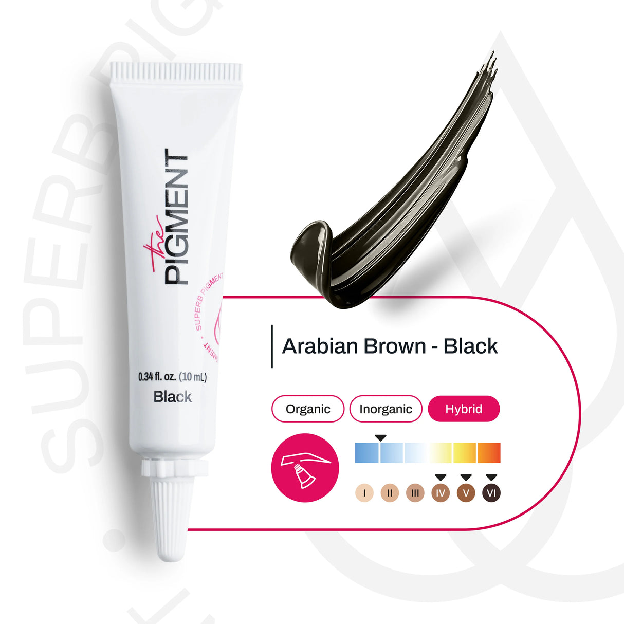 The Pigment Microblading Arabian Brown-Black Pigment 10ml - BVShop