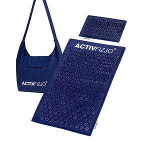 Activfizjo premium natural navy blue acupressure mat with a pillow - BVShop