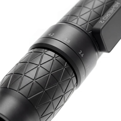 AS HERO 2 black PMU machine grip and adjustable stroke control close-up