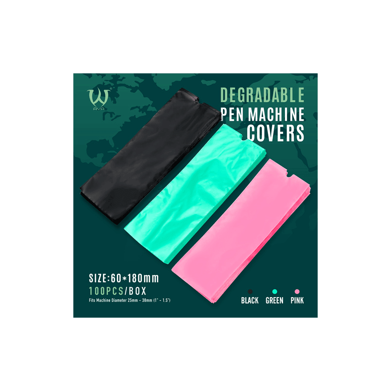 Bio Degradable Machine Pen Cover Pink 100pcs - BVShop