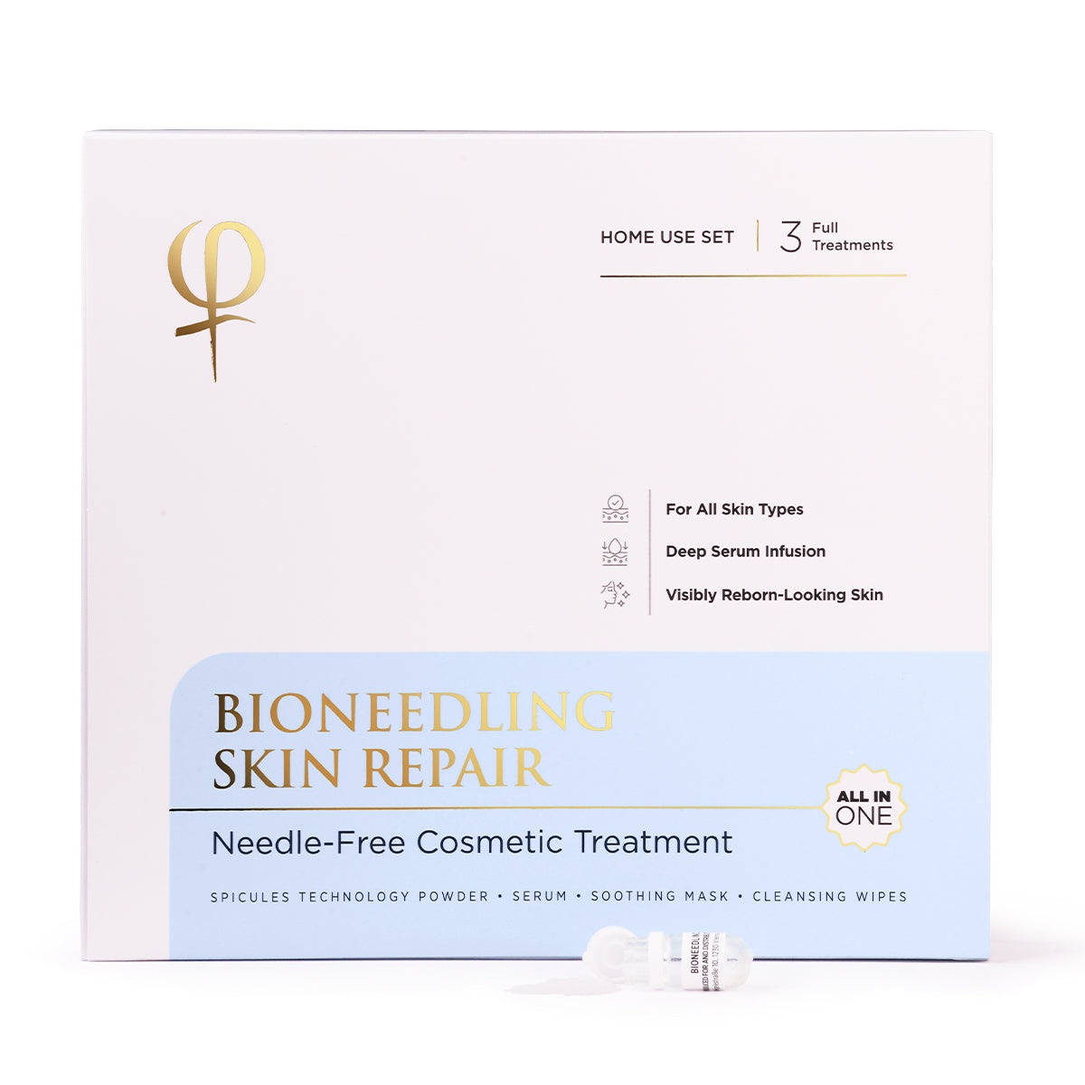 PhiAcademy Bioneedling Skin Repair Home Use Set 3 Treatments on a light background