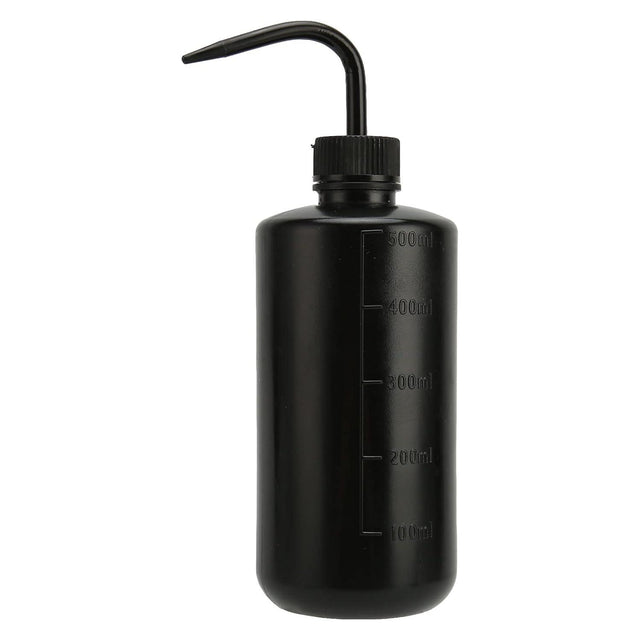 Black Plastic Wash Bottle 500ml - BVShop