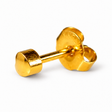 Caflon Blu Piercing Earrings Heart 4 mm (24ct Gold Plated)