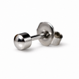 Caflon Blu Piercing Earrings Ball 4 mm (White Stainless Steel)