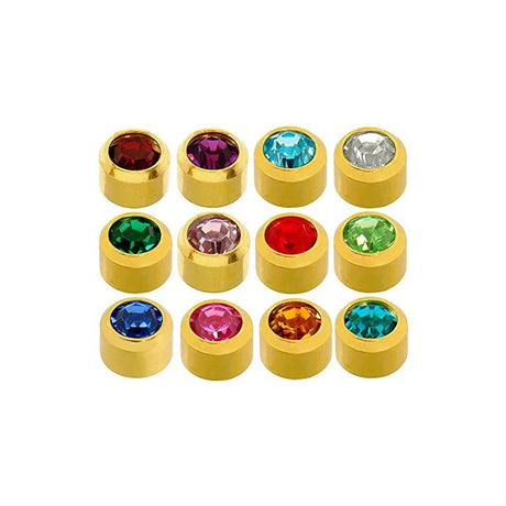 Caflon® Sterile Gold Plated Colourful Earrings Kit 12 Pairs - BVShop