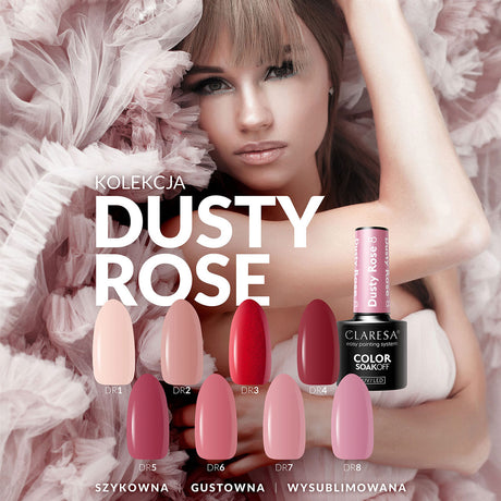 CLARESA Hybrid nail polish DUSTY ROSE 7 -5g - BVShop
