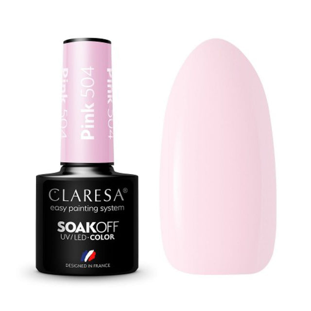 CLARESA Hybrid nail polish PINK 504 -5g - BVShop