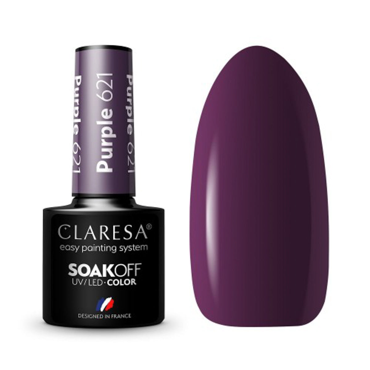 CLARESA Hybrid polish PURPLE 621 -5g - BVShop