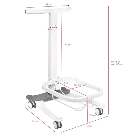 Comfort pedicure tray on wheels with lift function - BVShop