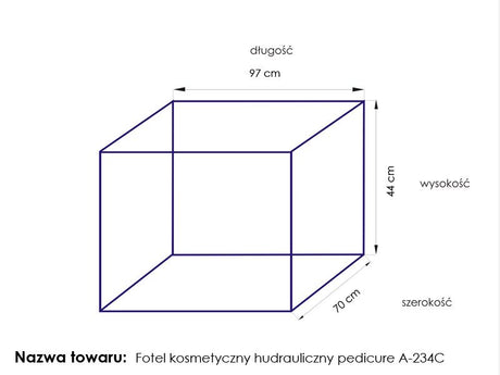 Cosmetic chair hyd. a 234c pedi white - BVShop