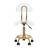 Cosmetic stool 6001-G gold white second category - BVShop