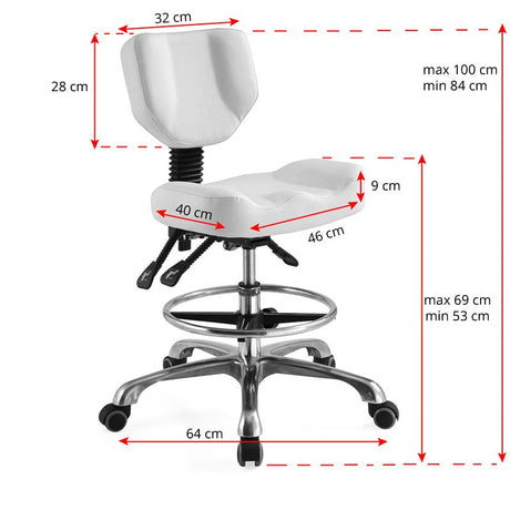 Cosmetic stool a-4299 white - BVShop