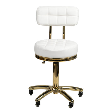 Cosmetic stool gold am-961 white - BVShop