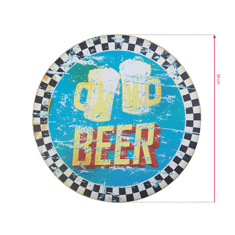Decorative round beer plaque - BVShop