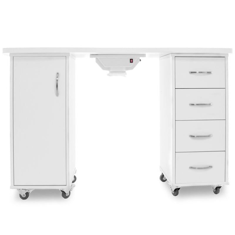Desk 2027 white two cabinets with an absorber - BVShop