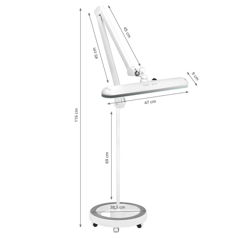 Elegant LED workshop lamp 801-tl with a reg. white light intensity and color - BVShop