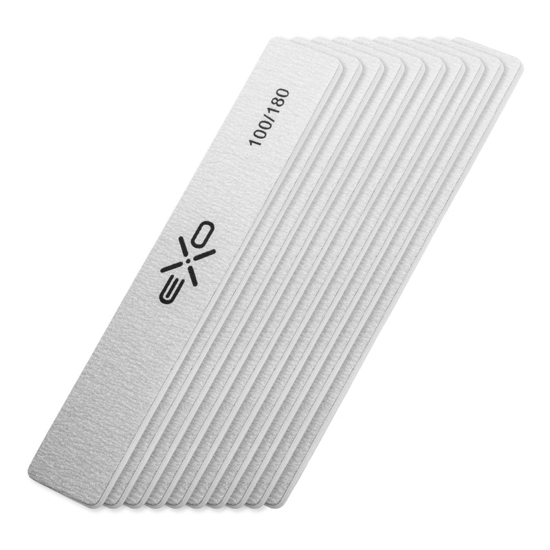 EXO WIDE STRAIGHT NAIL FILE 100/180 10 PCS - BVShop
