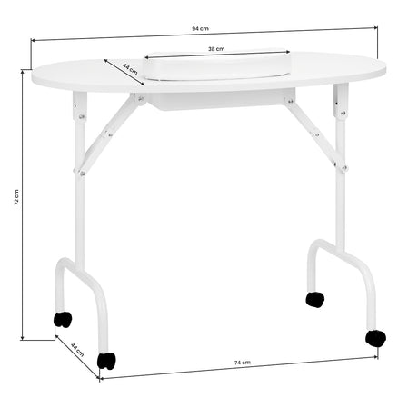 Folding desk 4031 white + bag - BVShop