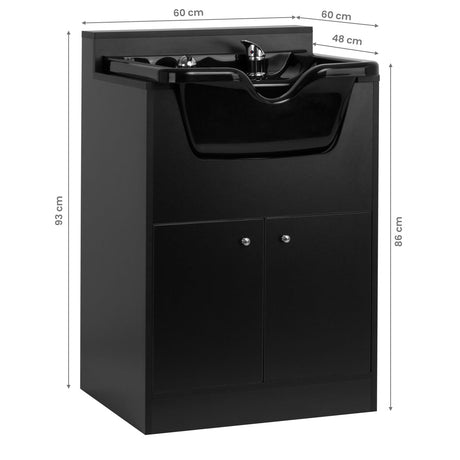 GABBIANO BARBER WASHING STATION BB06 BLACK - BVShop