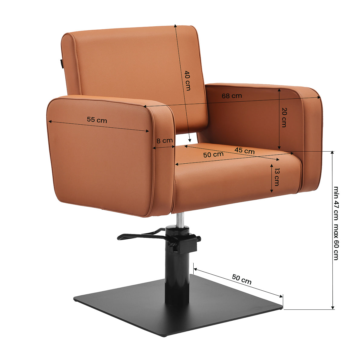Gabbiano Bilbao hairdressing chair brown - BVShop