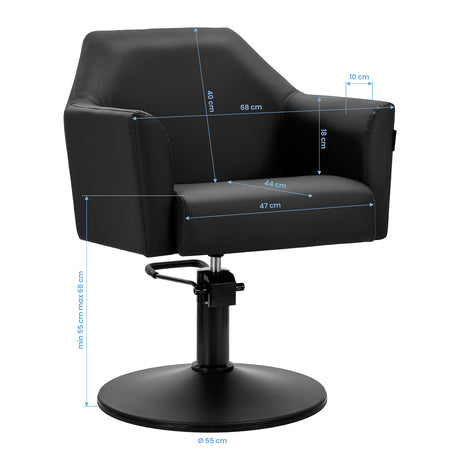Gabbiano Hairdressing chair Davos black - BVShop