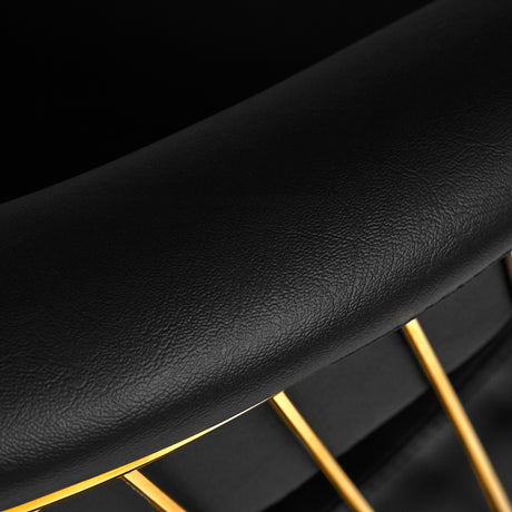 Gabbiano hairdressing chair Lille gold black - BVShop